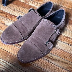 Men’s Coach Suede Double Monk Strap Shoes - 41
